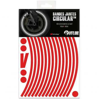 VFLUO - Kit Pegatinas Llantas de Moto Reflectantes, Autoadhesivas para 1 Rueda, 3M Technology™ - Gran Visibilidad Lateral - Discreto y diseño - Fácil colocación