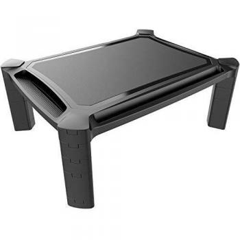 PUTORSEN® Soporte para Monitor Ajustable para computadora, iMac, PC, Impresora, computadora portátil con Tableta y Soporte para teléfono, Ranura para administración de Cables