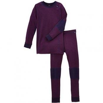 Helly Hansen Hh Warm Set 2 - Conjunto térmico de ropa interior para niña, color morado, talla FR : 14 ans