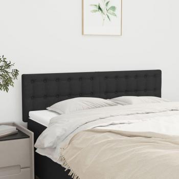 Cabeceros 2 piezas Nere 72 x 5 x 78/88 cm Tela Negro