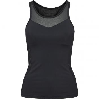 Urban Classics Ladies Tech Mesh Top Camiseta sin Mangas, Negro