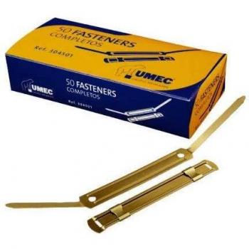 Umec 129386 - Pack de 100 fasteners metálicos, color dorado
