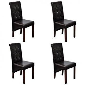 4 x sillas de comedor marrón
