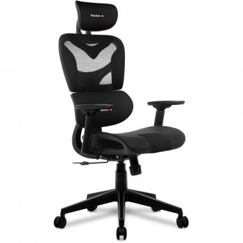 Silla Gaming Huzaro Combat 8.0 Carbon Negra - Ergonométrica, Soporte Lumbar Ajustable, Reposabrazos 4D, Estructura Reforzada hasta 150 kg