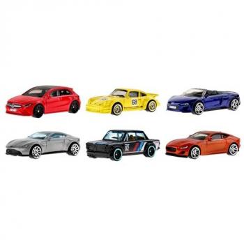 Multipack Hot Wheels 6 Coches Clásicos Europeos, Pack de Juguete Coleccionable para +3 Años (Mattel HLK51)