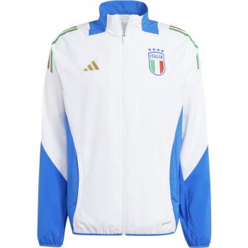 Adidas Chaqueta De Chándal Prepartido Italy 23/24 - Chaqueta prepartido Italia Euro 2024, diseño oficial de la selección italiana, fabricada con materiales reciclados, tecnología Climalite para una mejor trans