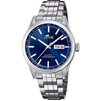 Reloj Lotus Classic 18670/3 para Hombre, Esfera Azul, Acero Inoxidable Plateado