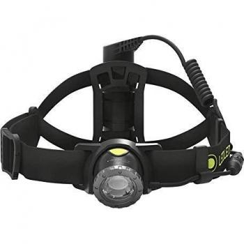 Ledlenser Linterna frontal LED para correr NEO10R, negro, batería 18650 recargable, 600 lúmenes, luz roja trasera, enfocable, duración lumínica de hasta 120h, deporte, linterna para la cabeza