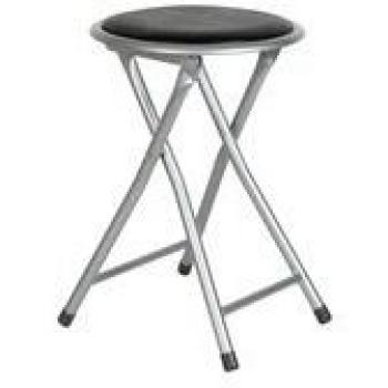 TABURETE METALICO PLEGABLE BLANCO
