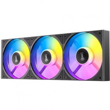 Ventiladores Antec Connect 120 ARGB Reverse de 12 cm - Paquete de 3, PWM, color negro