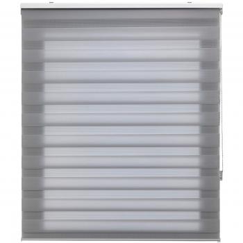 FirstlineGo Estor Noche y Dia traslucido Doble Tejido Gris 160 X 180 cm