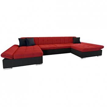 Sofá rinconero Comfivo 155, con función de descanso, caja de ropa de cama, dimensiones 360x160x75cm