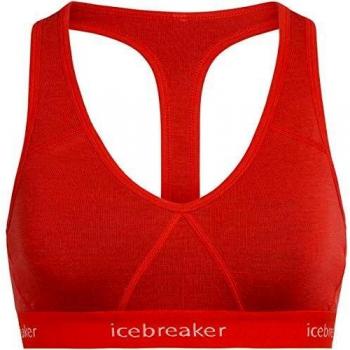Icebreaker Sprite Racerback Sujetador deportivo, Mujer, rojo