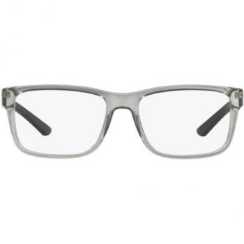 Armani Exchange AX 3016 Square Full-Rim Prescription Glasses in Shiny Transparent Grey