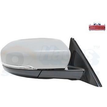 Espejo retrovisor VAN WEZEL 0251808 con ajuste eléctrico, cristal convexo, sin calefacción, color negro y diseño OEM