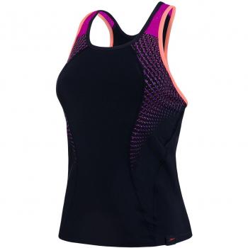 Speedo Pro Tankini Bañador, Mujer, Negro/Rosa
