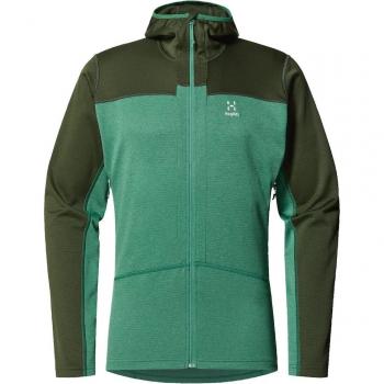 Forro polar de hombre Haglöfs ROC Flash Mid con capucha, color verde turquesa, talla M