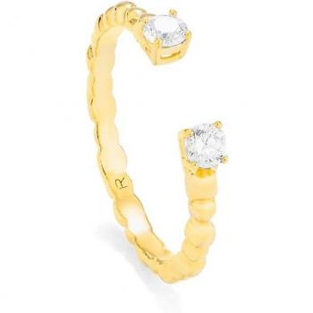 Anillo Dots de plata dorado