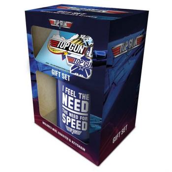 Caja Regalo Merchandising Top Gun con Taza, Llavero y Posavasos