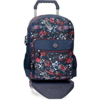 Mochila Escolar con Carro Movom Free Time 42cm Marino Multicolor