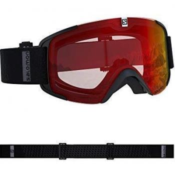 Salomon, Xview, Gafas de esquí unisex, Negro/Rojo