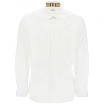 Burberry Men's Logo Cotton Shirt - White - Size 2XL