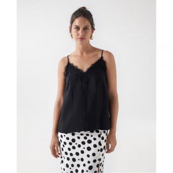 Top de mujer tirante de satén con detalle de encaje Salsa Jeans