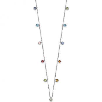 Collar Lotus Silver Mujer LP3244-1/1 Plata Multicolor Rainbow