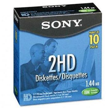 Sony 10MFD 1.44MB 3.5 Dos, 10pk 1.44MB - Disquetes