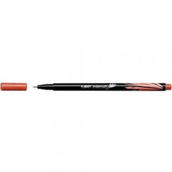 BIC – Lote de 5 bolígrafos de punta fina fina de 0,4 mm, color naranja