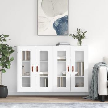 Armarios de pared 2 uds madera de ingeniería blanco vidaXL