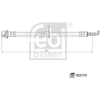 Latiguillo de freno FEBI BILSTEIN 183770 Flexible y Duradero