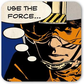 Logoshirt - Guerra de Las Galaxias Posavasos - Cómic - Star Wars Coaster - Use The Force - Coloreado - Diseño Original con Licencia