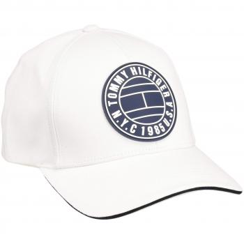 Tommy Hilfiger Round Patch Cap Gorra de béisbol, Blanco