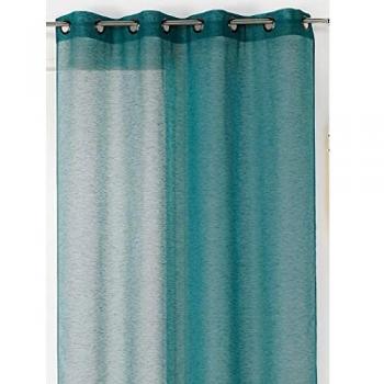 Cortina Voile Unicolor y Depuradora Azul Pavo 145x240 cm