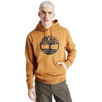 Timberland Men's Core Tree Logo Pullover Hoodie - XXL, Brown/Black