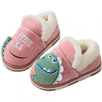 Gaatpot Zapatillas de Estar por Casa para Niños Niñas Pantuflas Invierno Casa Caliente Peluche de Zapatilla Slipper Interior, Rosa 27/28 EU
