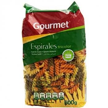 Gourmet - Espirales tricolor - Pasta alimenticia compuesta - 500 g