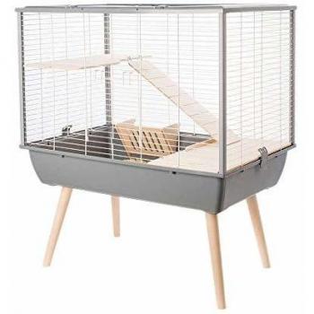 Zolux Neo Muki Jaula para Roedores Grandes H58, Gris, Metal/Plástico, 78 x 81 x 48 cm