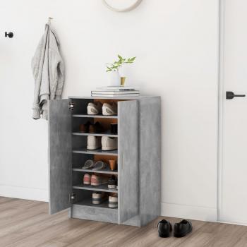 Zapatero de Aglomerado Gris Hormigón 60x35x92 cm