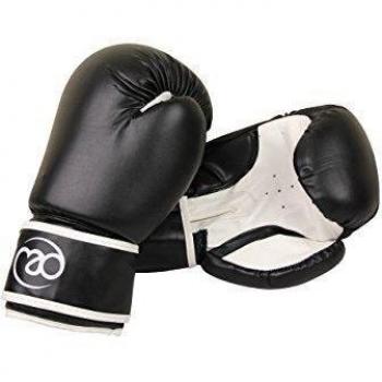 Boxing - Mad Synthetic - Guantes de boxeo, tamaño 10, color negro / blanco