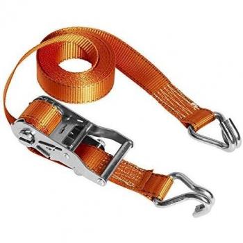Master Lock 3211EURDAT Fast Link Cinchas de Amarre con Trinquete y Ganchos, Naranja, 4.5 m x 35 mm