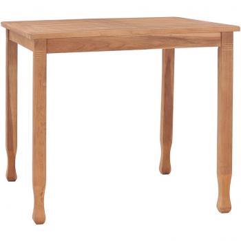 Mesa de comedor de jardín 85x85x75 cm en teca maciza marrón