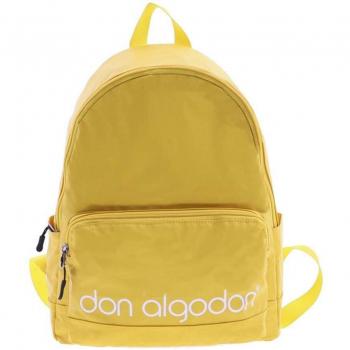 Mochila Colours City de Don Algodón - Diseño unisex en color amarillo con cremallera y bolsillo para portátil