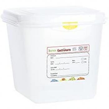 Contenedor hermético alimentario Gastronorm 1/6 DENOX- FAMESA, medidas 176x162x150 mm, capacidad para almacenamiento seguro de alimentos, incluye 12 unidades
