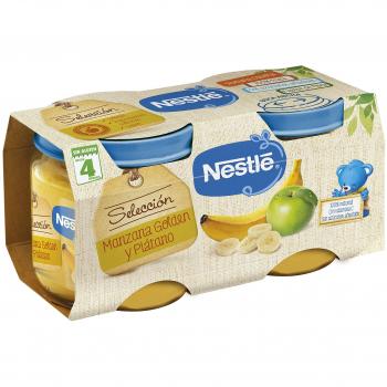 Nestlé Naturnes - Selección Manzana golden y Plátano - A partir de 4 meses - 2 x 200 g