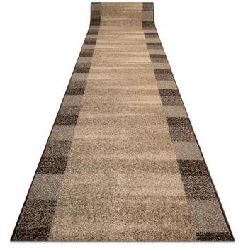 Alfombra de Pasillo Karmel Etna Beige 80x100 cm - Moderna, Diseño con Marco, Ideal para Cocina y Entrada