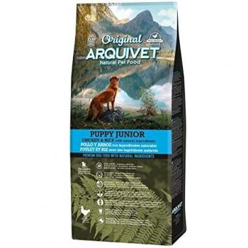 ARQUIVET Original Puppy Junior 12 Kg - Pienso Pollo y arroz para Perros Cachorros de Todas Las Razas - Comida para Perros jóvenes o Madres gestantes - Alimento seco para Perros - Alimentación Canina