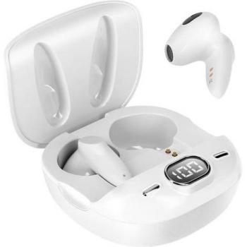 Auriculares Bluetooth Blancos con Kit Manos Libres y Controles Táctiles