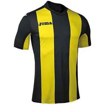 Joma - Camiseta pisa v negro-amarillo m/c para hombre